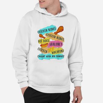 Chicken Wing Hot Dog And Baloney Funny Hoodie - Seseable