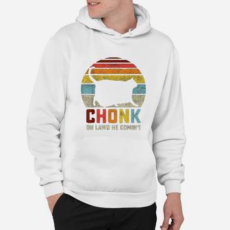 Chonk Cat Scale Meme Funny Retro Style Vintage Cats Memes Hoodie - Seseable