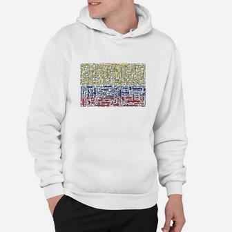 Colombian Flag With Colombian Cities Word Art Gift Hoodie - Seseable