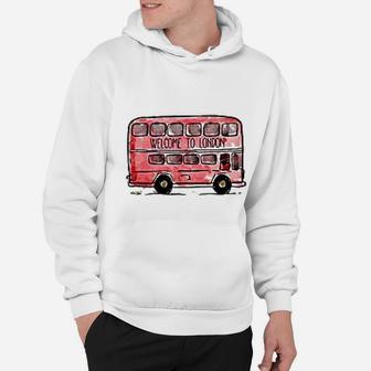 Colorful Big Bus London Welcome To London Hoodie - Seseable