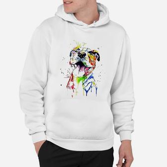 Colorful Pit Bull Terrier Dog Lover Hoodie - Seseable