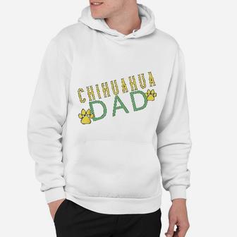 Cool Chihuahua Dad Dog Paw Print Gift Hoodie - Seseable