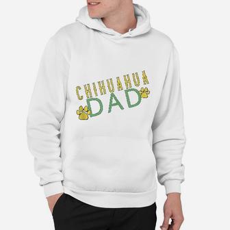 Cool Chihuahua Dad Dog Paw Print Hoodie - Seseable