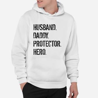 Cool Father Gift Husband Daddy Protector Hero Hoodie - Seseable