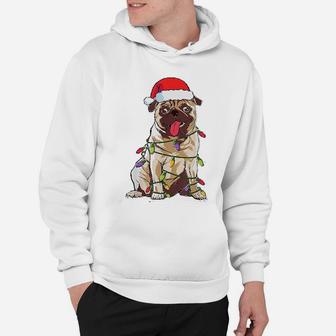 Cute Pug Santa Christmas Hoodie - Seseable
