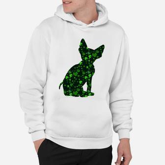 Cute Shamrock Devon Rex Mom Dad Gift St Patricks Day Awesome Cat Lovers Gift Hoodie - Seseable
