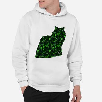 Cute Shamrock Himalayan Mom Dad Gift St Patricks Day Awesome Cat Lovers Gift Hoodie - Seseable