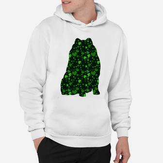 Cute Shamrock Pomeranian Mom Dad Gift St Patricks Day Awesome Dog Lovers Gift Hoodie - Seseable
