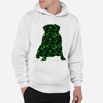 Cute Shamrock Pug Mom Dad Gift St Patricks Day Awesome Dog Lovers Gift Hoodie - Seseable