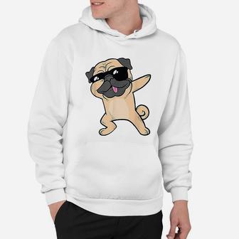 Dabbing Pug Dog Dab Animal Cool Sunglasses Cute Hoodie - Seseable