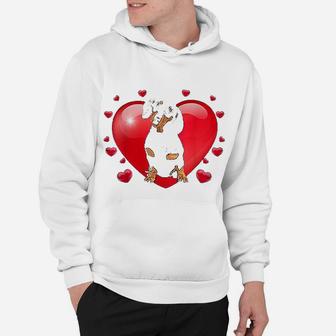 Dachshund Valentines Day Gif Retro Distressed Mom Dog Lover Hoodie - Seseable