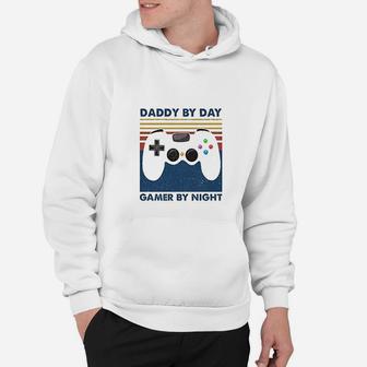 Daddy By Day Gamer By Night Funny Video Game Hoodie - Seseable