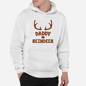 Daddy Christmas Reindeer Face Family Costume Hoodie - Seseable