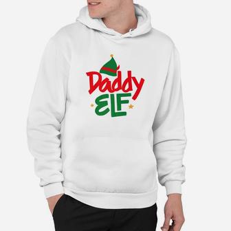 Daddy Elf Funny Parent Dad Christmas Hoodie - Seseable