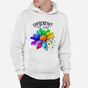 Different Not Less Colorful Flower Presents Hoodie - Seseable
