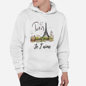 Eiffel Tower Paris Vintage I Love Paris France Hoodie - Seseable