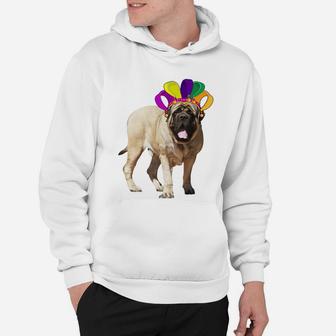 Fat Tuesday Mardi Gras Mastiff Wearing Jester Hat Gift Dog Lovers Hoodie - Seseable