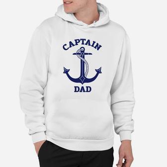 Fathers Day Nautical Anchor Captain Dad Hoodie - Seseable