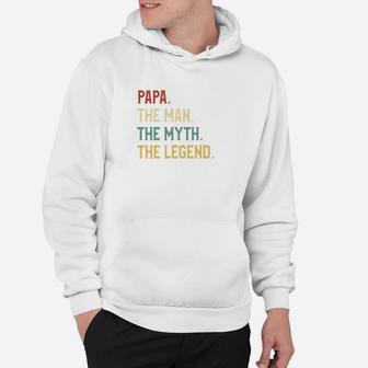 Fathers Day Shirt The Man Myth Legend Papa Papa Gift Hoodie - Seseable