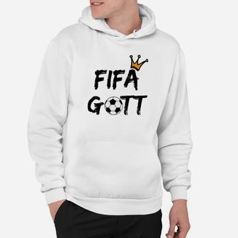 FIFA Gott Fußball Krone Herren Hoodie, Spieler Design - Seseable