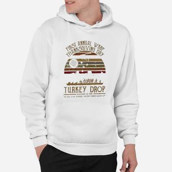 First Annual Wkrp Thanksgiving Day Turkey Drop Vintage Ls Hoodie - Seseable