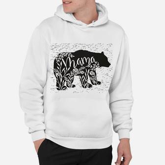 Floral Mama Bear Mom Mothers Gift Hoodie - Seseable
