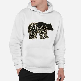 Floral Mama Bear Print Mom Mothers Gift Hoodie - Seseable