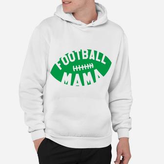 Football Mama Green Helmet Retro Mom Gift Hoodie - Seseable