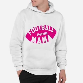Football Mama Pink Helmet Retro Mom Gift Hoodie - Seseable