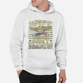 Freedom Isnt Free Proud Wife Of An Army Veteran Spouse Gift Hoodie - Seseable