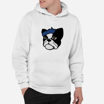 French Bulldog Funny French Beret Frenchie Bulldogs Hoodie - Seseable