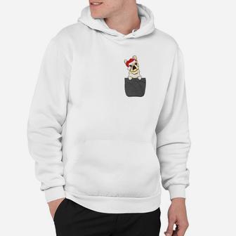 French Bulldog Santa Hat In Your Pocket Christmas Gif Hoodie - Seseable