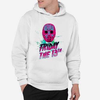 Friday The 13th Neon V Hoodie - Seseable