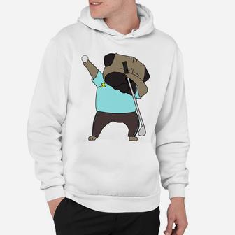 Funny Dabbing English Bulldog Golf Cute Dab Hoodie - Seseable