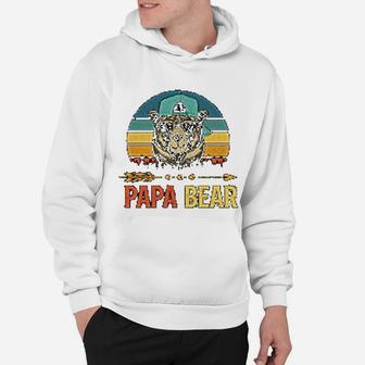 Funny Fathers Day Idea For Dad Papa Bear Lovers Vintage Hoodie - Seseable