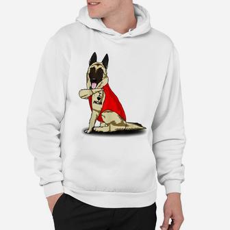 Funny Malinois Dog I Love Mom Tattoo Malinois Lover Hoodie - Seseable