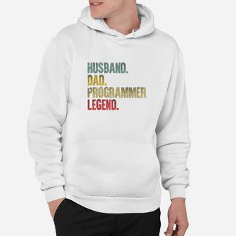 Funny Vintage Husband Dad Programmer Legend Retro Hoodie - Seseable