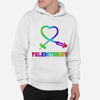 Gift For Phlebotomist Phlebotomy Butterfly Needle Heart Hoodie - Seseable