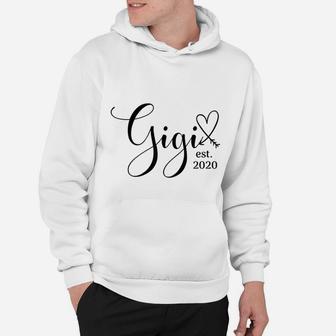 Gigi Est 2020 Gift For New Grandmas Gigi Gifts Hoodie - Seseable