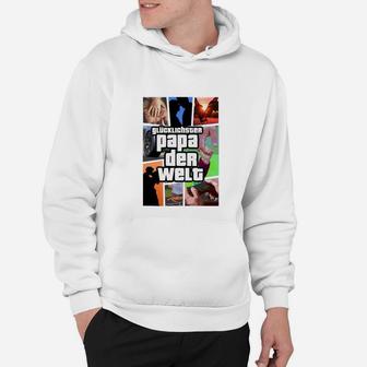 Glücklichster Papa Hoodie mit Fotocollage, Design für Vatertag - Seseable