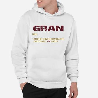 Gran Funny Grandfather Definition Distressed Retro Men Gift Hoodie - Seseable