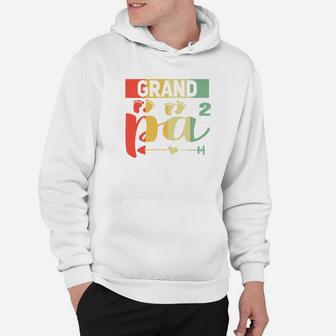 Grand Papa Squared Promoted Grandpa Again Gift Hoodie - Seseable