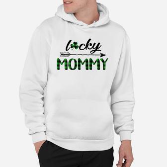 Green Plaid Lucky Mommy Hoodie - Seseable