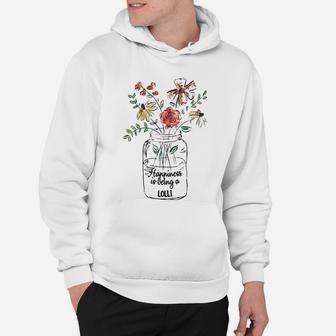Happiness Is Being A Lolli Floral Mothers Day Awesome Gift For Women Hoodie - Seseable