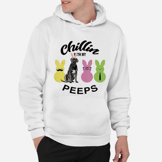 Happy 2021 Easter Bunny Cute Cane Corso Chilling With My Peeps Gift For Dog Lovers Hoodie - Seseable
