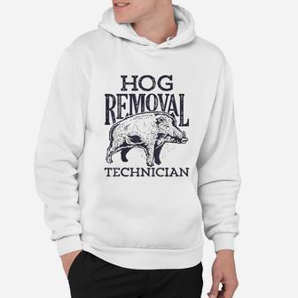 Hog Removal Technician Boar Hunting Vintage Pig Gift Hoodie | Seseable UK