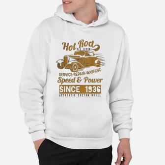 Hot Rod Vintage Old School Race Car Hoodie - Seseable