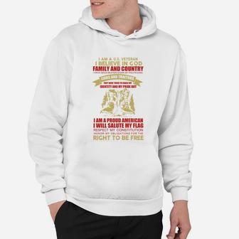 I Am A Us Veteran - Soldier - Army - Military - American Hoodie - Seseable