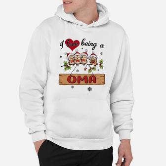 I Love Being An Oma Cute Christmas Family Gift Hoodie - Seseable