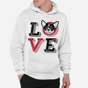 I Love French Bulldog Animal Lover Puppies Mom Dad Hoodie - Seseable